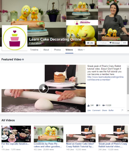 megtanulják az online facebook videók tortadíszítését