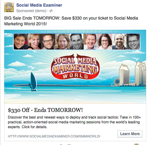 SMMW15 facebook hirdetés