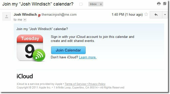 Apple iCloud: Nyilvános és magánnaptárok megosztása