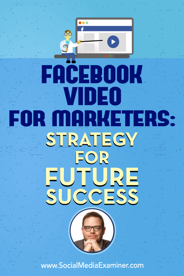 Facebook-videó marketingszakembereknek: A jövő sikerének stratégiája, Jay Baer betekintése a Social Media Marketing Podcaston.