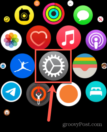 Apple Watch beállítások alkalmazás