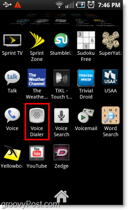 Nyissa meg a Voice Dialer alkalmazást Android telefonokon
