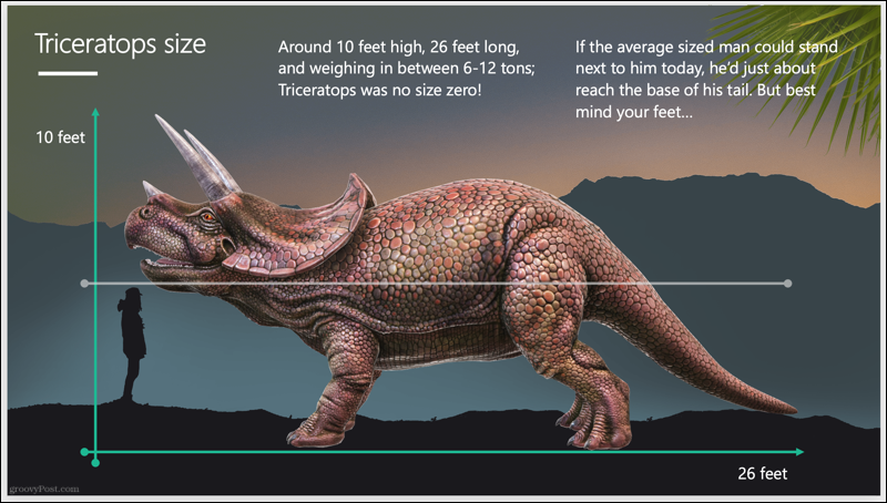 Triceratops diavetítés