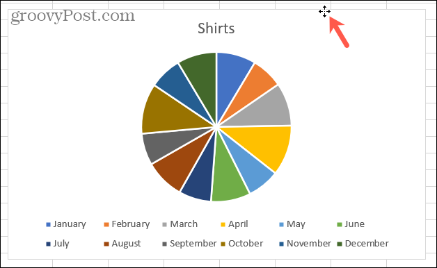 Válassza ki és húzza a diagram mozgatásához