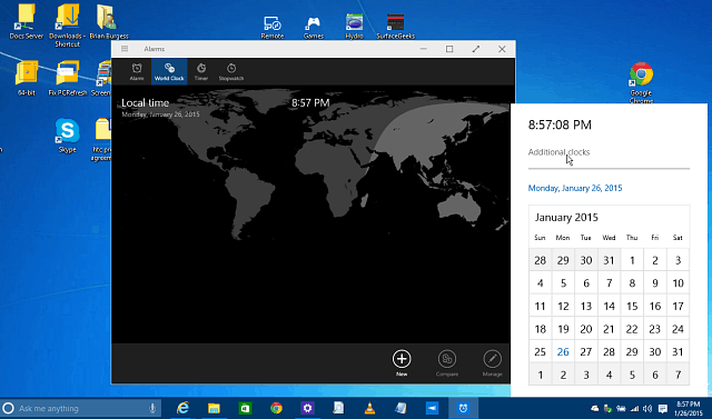 Engedélyezze a Rejtett naptár, az Óra és a Spartan alkalmazást a Windows 10 rendszerben