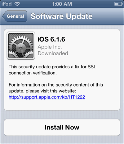 iOS 6 frissítés
