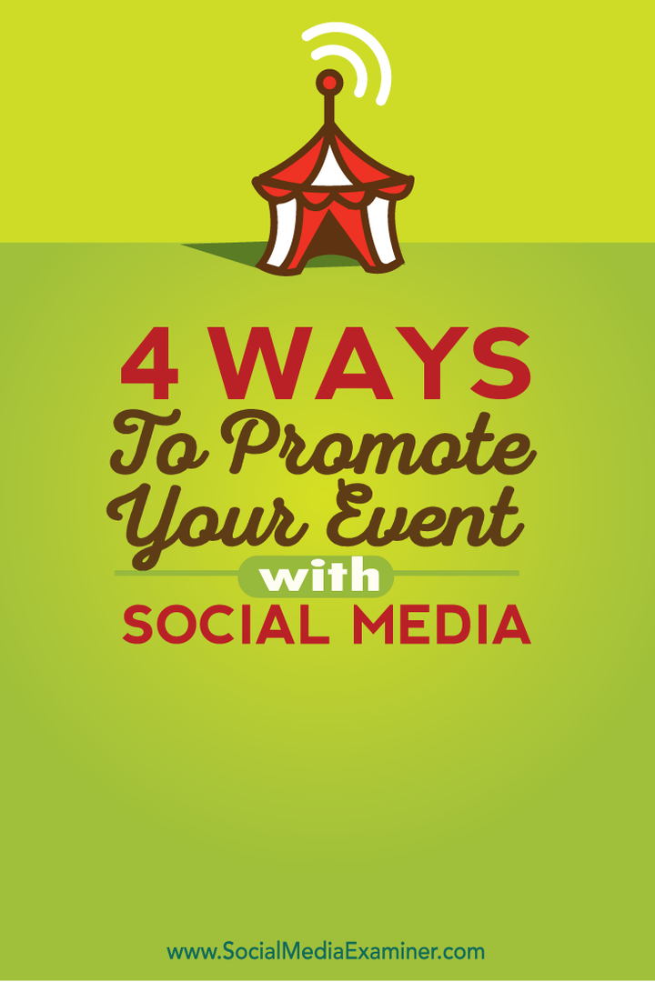 4 módszer az esemény népszerűsítésére a közösségi médiával: Social Media Examiner