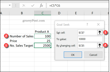 A Célkeresés használata az Excel programban