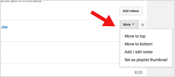 YouTube lejátszási lista kiválasztása indexkép