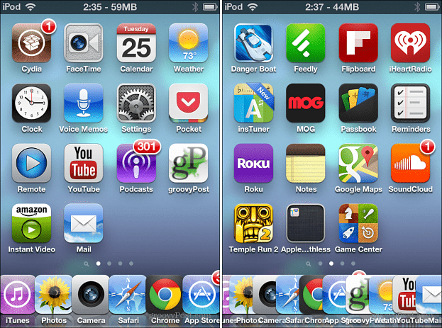 Hat és 10 ikon az iOS dokkolón