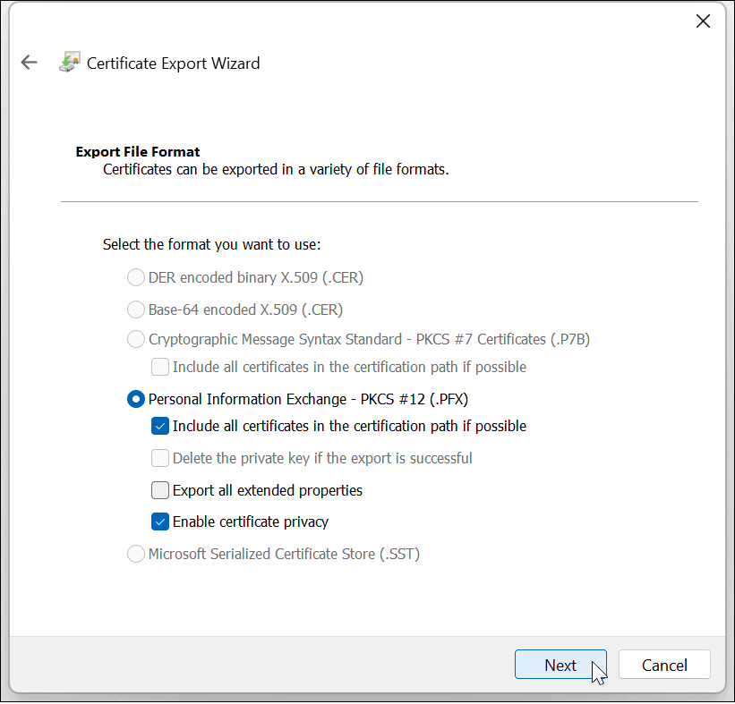 Fájlok és mappák titkosítása a Windows 11 rendszeren
