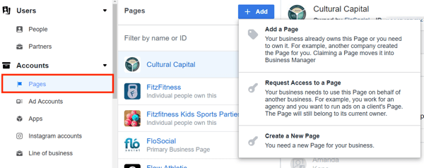 Használja a Facebook Business Manager alkalmazást, 10. lépés.