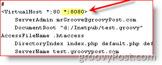 Konfigurálja az Apahce-t a Több port:: groovyPost.com használatához