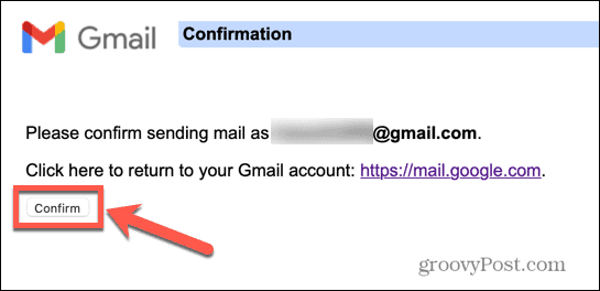 gmail alias megerősítése