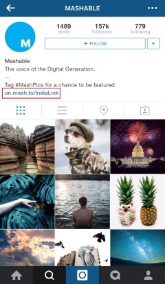 Arra ösztönzi a felhasználókat, hogy kattintsanak egy olyan linkre, amely az Instagram-fotóval kapcsolatos cikkhez viszi őket.