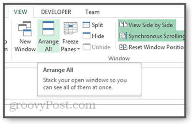 rendezzen függőlegesen lépcsőzetesen burkolt ablakokat az Excel 2013-ban