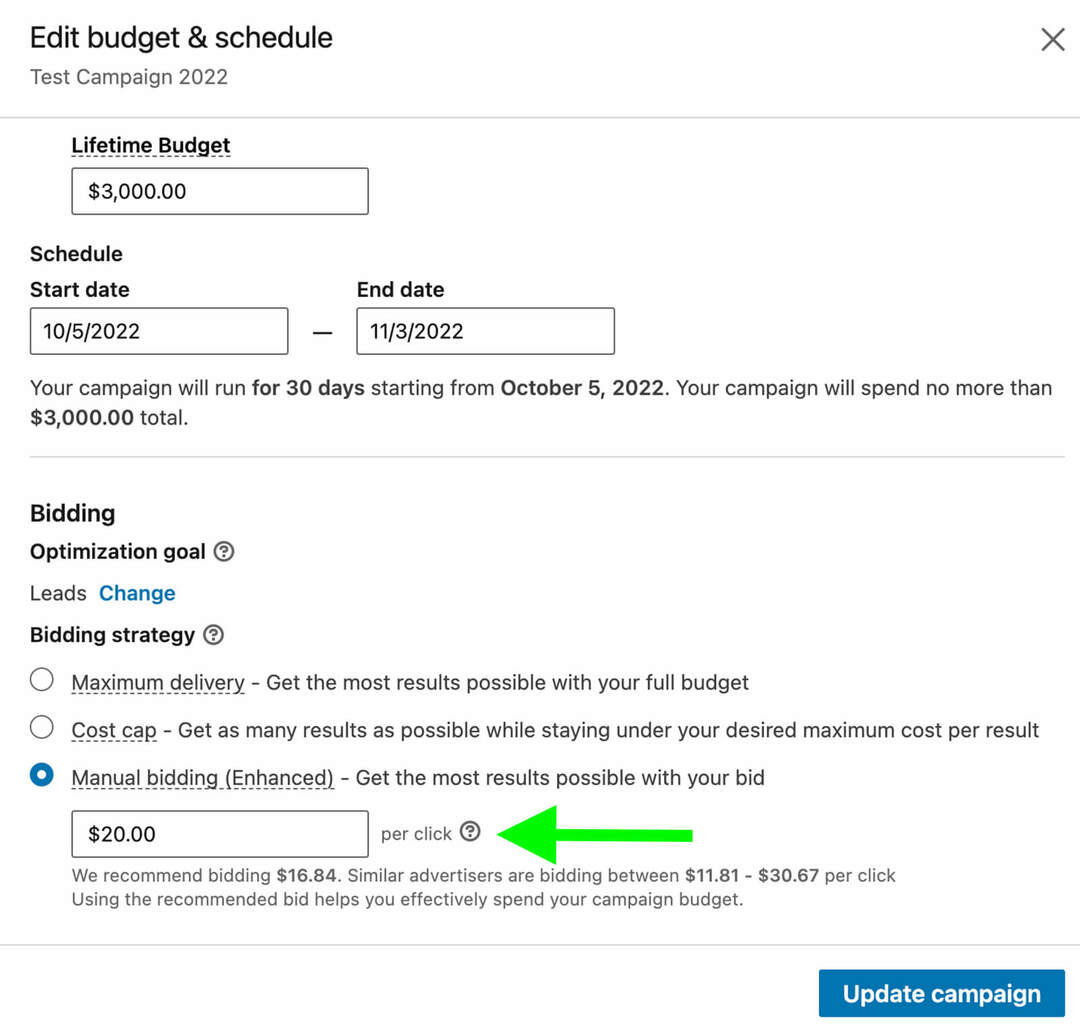 hogyan kell módosítani a linkedin-campaign-bids-cost-manual-bidding-example-7