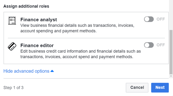 Használja a Facebook Business Manager alkalmazást, 4. lépés.