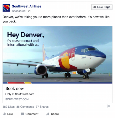 délnyugati légitársaságok facebook hirdetése