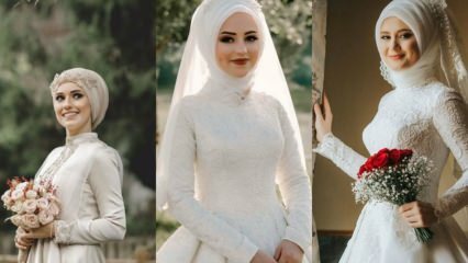 Menyasszonyi fejpántos modellek 2019-es hidzsáb divatban 