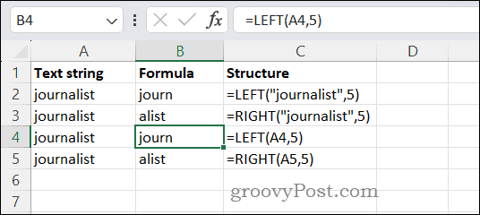 A BAL és JOBB függvények használata az Excelben