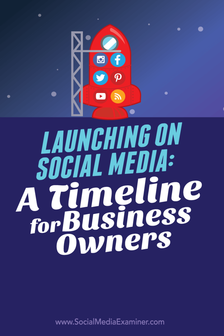 Indítás a közösségi médiában: Idősor a vállalkozók számára: Social Media Examiner