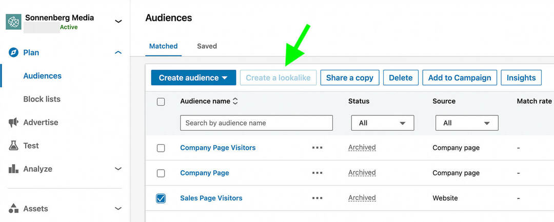 a linkedin-audience-targeting-set-up-expand-expand-in-audience-targeting-set-up-create-like-audiences-dashboard-campaign-manager-example-9