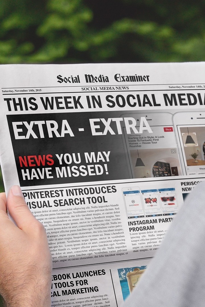A Pinterest elindítja a vizuális keresést: Ezen a héten a közösségi médiában: Social Media Examiner