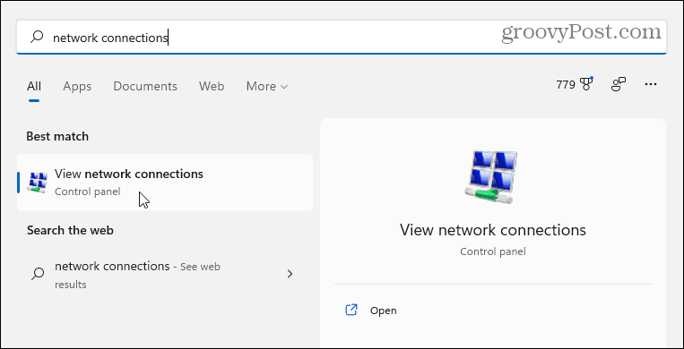 hálózati kapcsolatok Windows 11