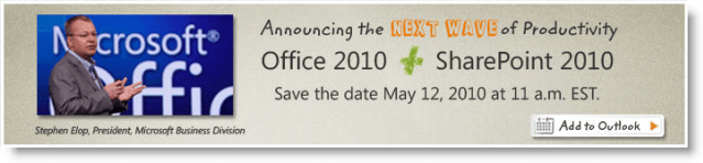 Microsoft Office 2010 indító esemény