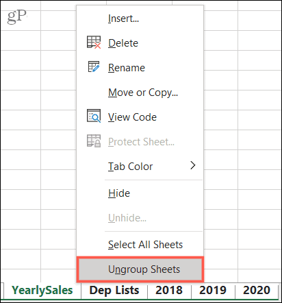 Táblázatok bontása az Excel programban