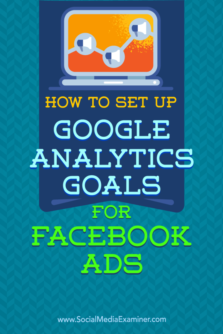 Hogyan állítsuk be a Google Analytics céljait a Facebook hirdetésekhez Tammy Cannon a közösségi média vizsgáztatóján.