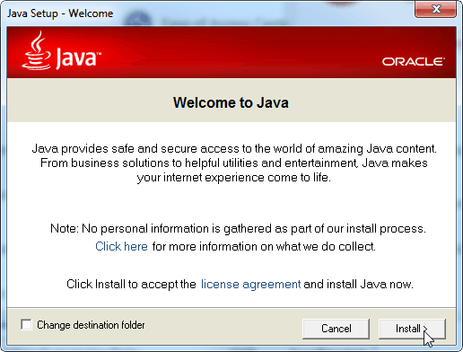telepítse a Java-t