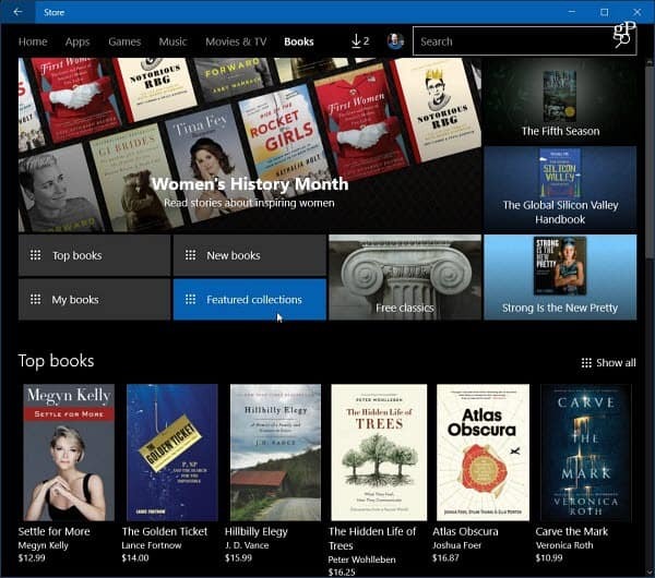Windows 10 könyveket