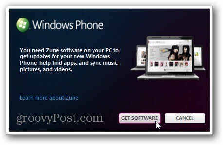 Szerezze be a Zune szoftvert