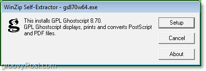 a ghostscript telepítése a Windows 7 rendszerbe 