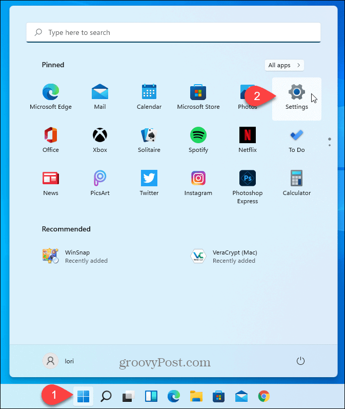 Nyissa meg a Windows 11 beállításait