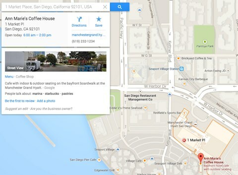 google maps üzleti információk