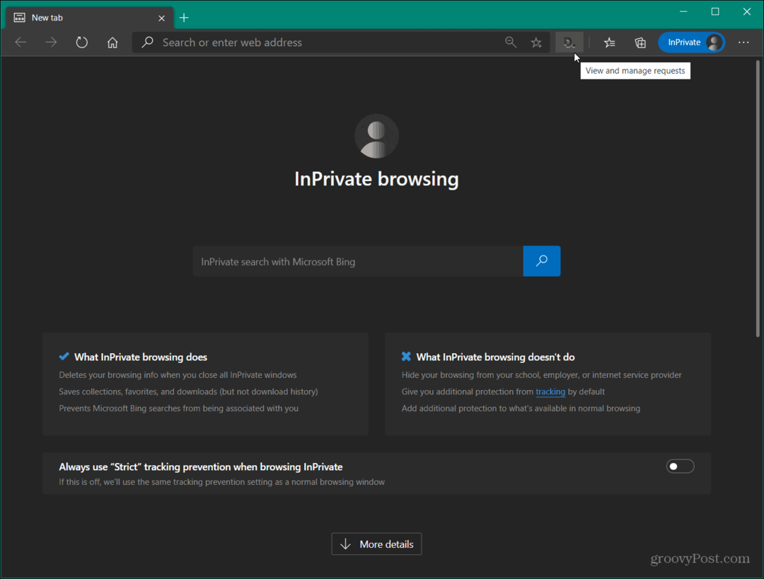 A Microsoft Edge kényszerítése egy kiterjesztés használatára InPrivate módban