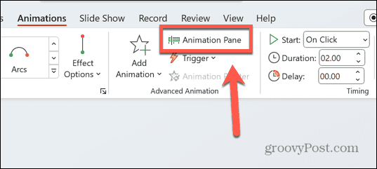 powerpoint animációs ablaktábla